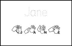 Trace plus Auslan Font Name card
