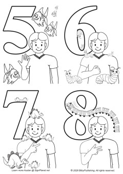Resource Number colour-in room signs