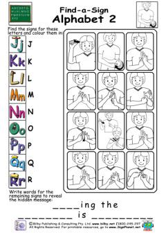 Resource Find-A-Sign - Alphabet (3 sheets)